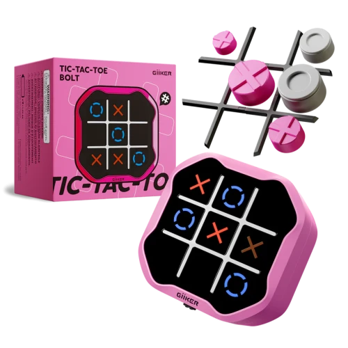 GiiKER Tic-Tac-Toe BOLT różowy – elektroniczna gra logiczna