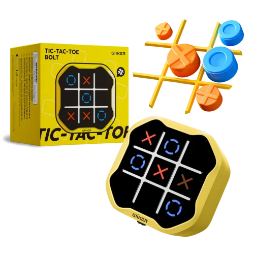 GiiKER Tic-Tac-Toe BOLT żółty – elektroniczna gra logiczna