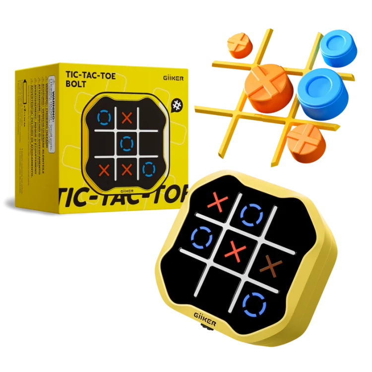 GiiKER Tic-Tac-Toe BOLT żółty – elektroniczna gra logiczna