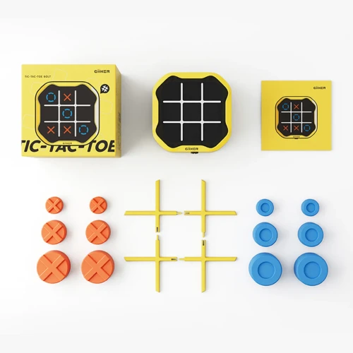 Zawartość zestawu GiiKER Tic-Tac-Toe BOLT żółty