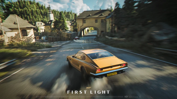 Aston Martin w kolorze złotym