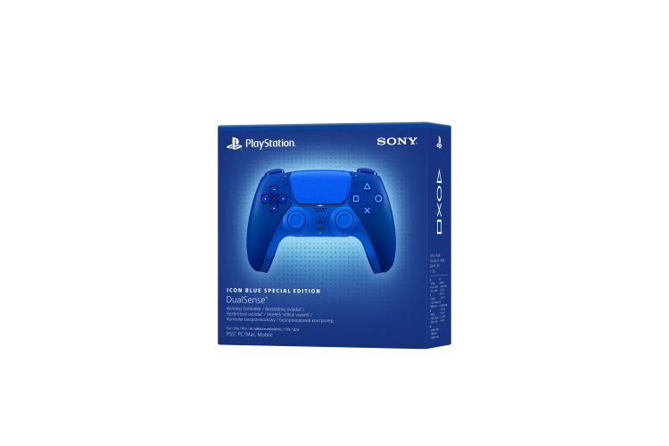 Opakowanie kontrolera DualSense Icon Blue – widok z prawej strony