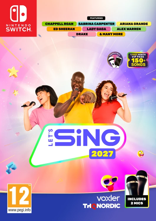 Let’s Sing 2027 na Nintendo Switch – zestaw z dwoma mikrofonami