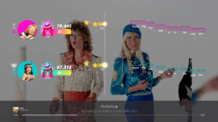 Waterloo Let’s Sing ABBA na Nintendo rozgrywka dla dwóch graczy