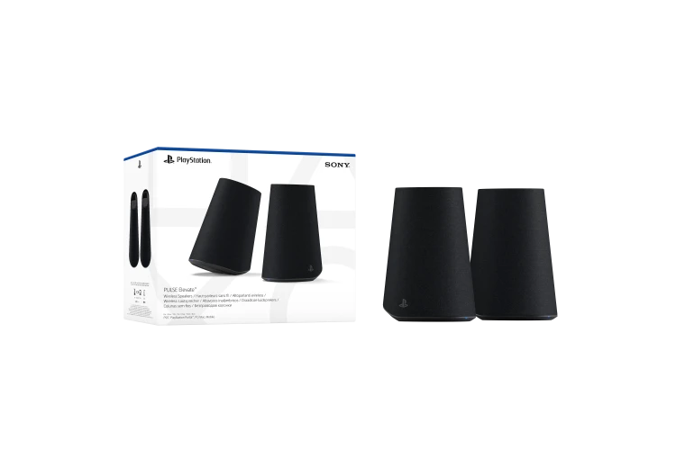 Zestaw głośników PlayStation PULSE Elevate Midnight Black z opakowaniem