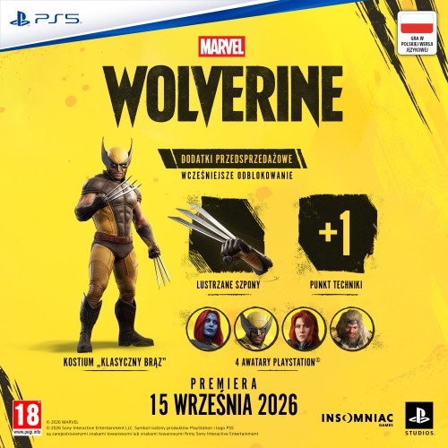 Marvel’s Wolverine PS5 - przedpremierowe bonusy
