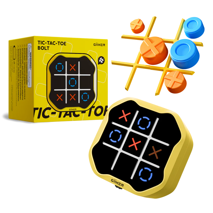 GiiKER Tic-Tac-Toe BOLT żółty – elektroniczna gra logiczna