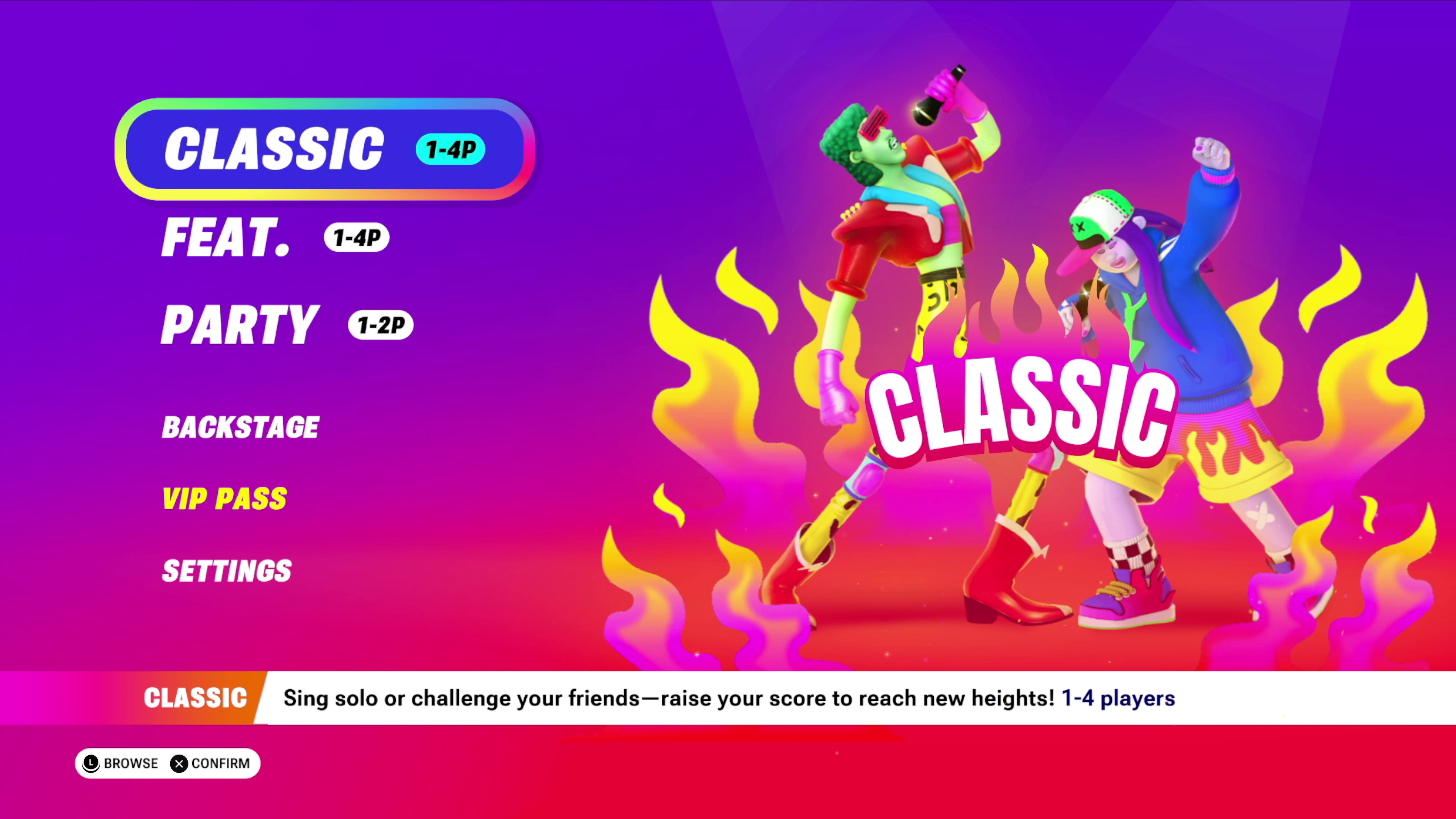 Menu główne gry Let’s Sing 2027 na PS5