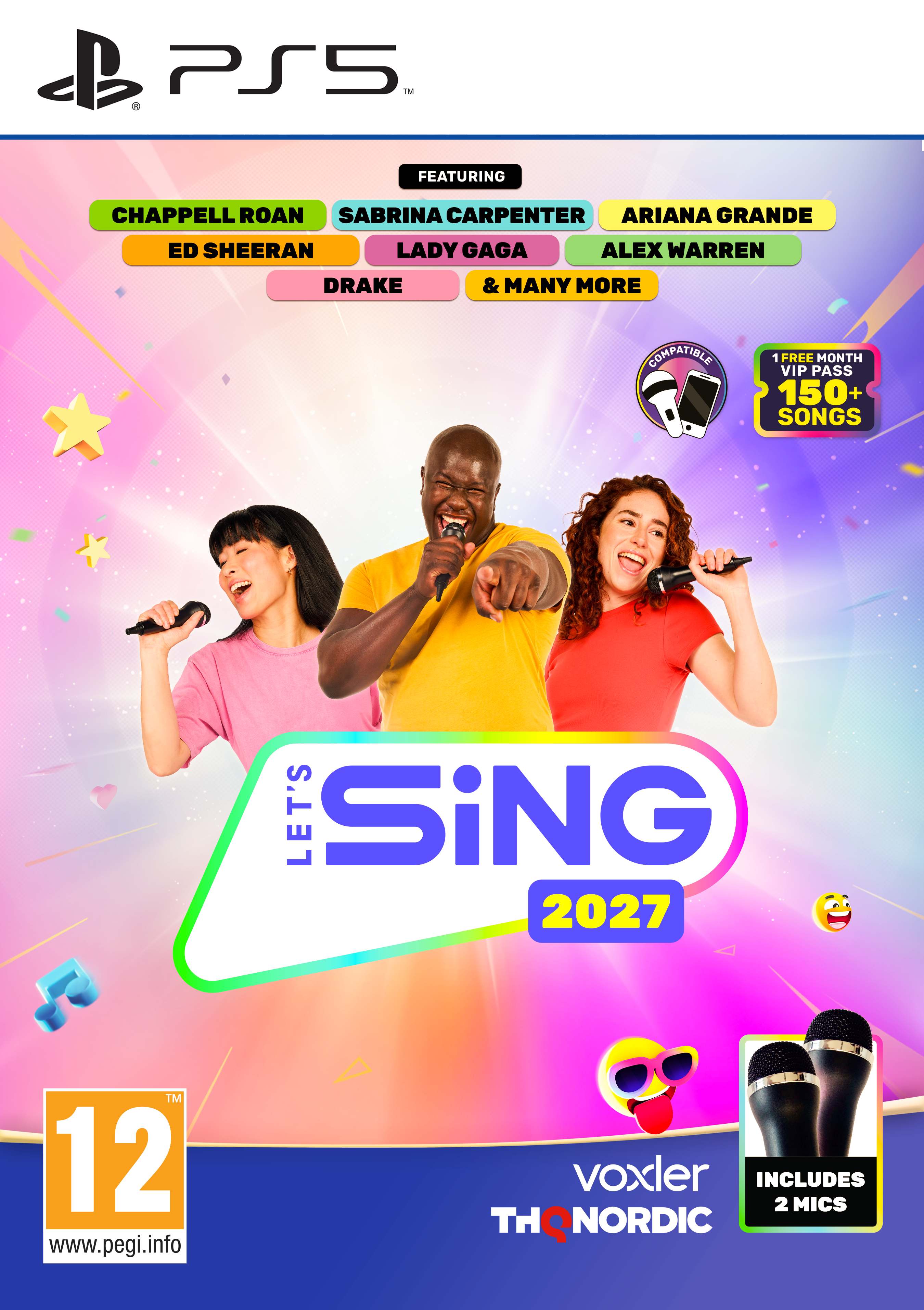 Let’s Sing 2027 na PS5 – zestaw z dwoma mikrofonami