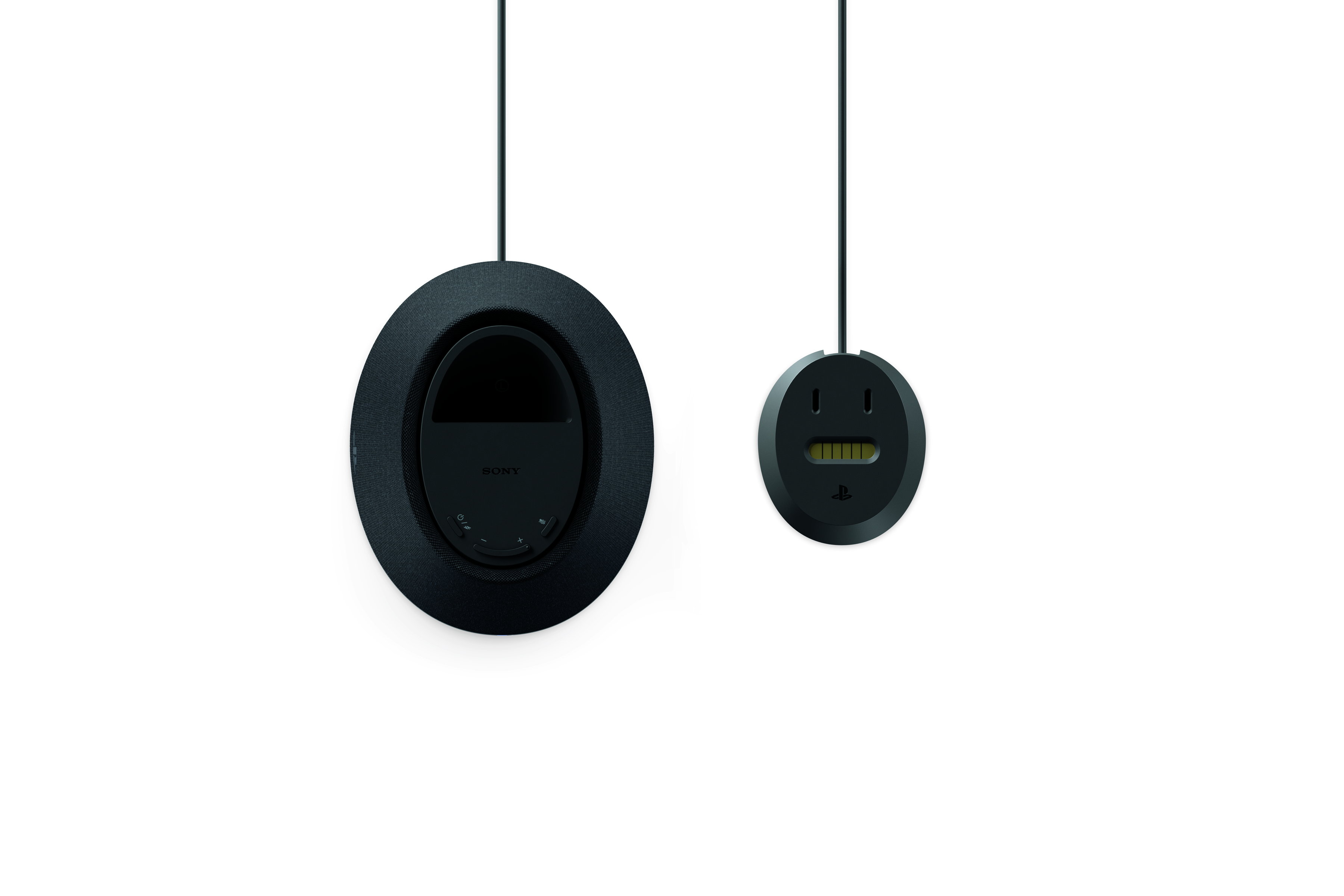 Głośnik PULSE Elevate Midnight Black i stacja ładowania - widok od spodu