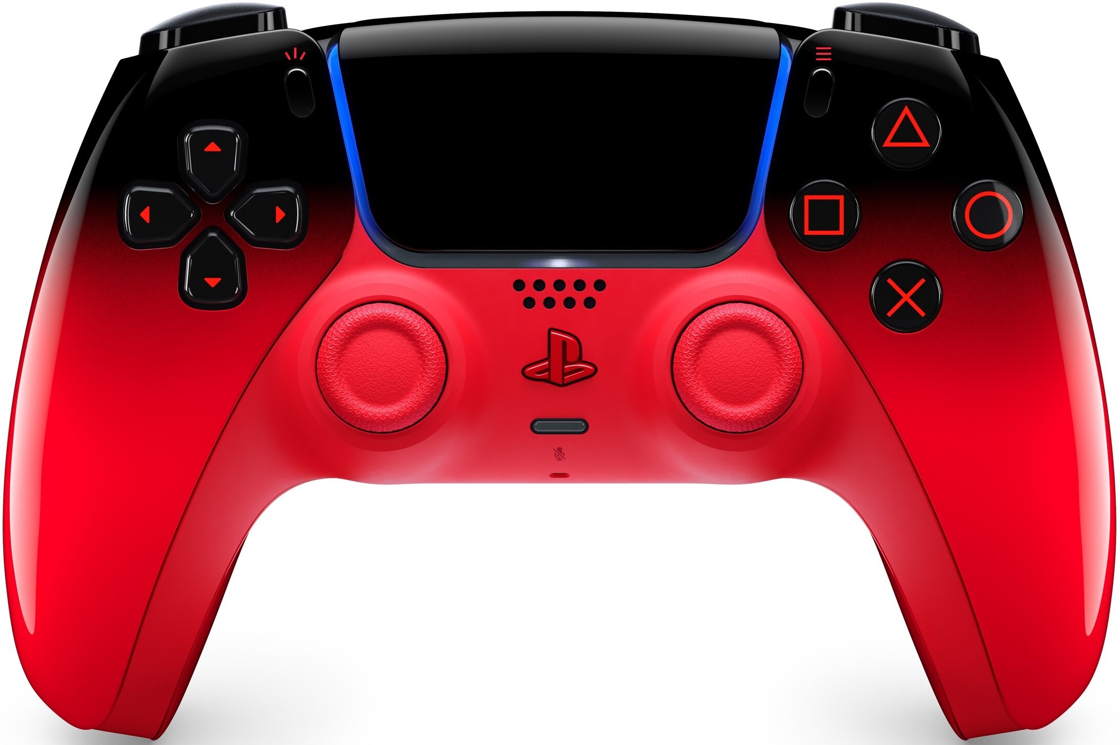 Kontroler Sony DualSense Techno Red do PS5 – widok z przodu