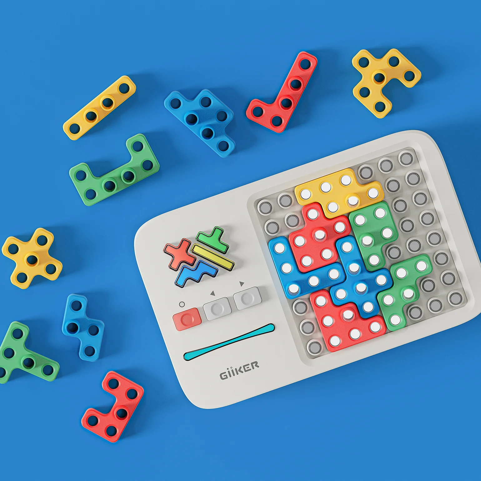 Gra logiczna GiiKER Super Blocks z kolorowymi klockami